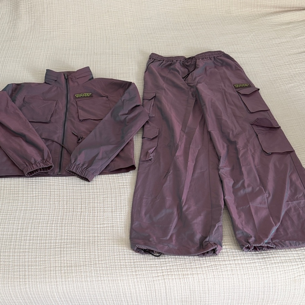 Daily Paler Purple Two-Piece Jacket and Pants Set